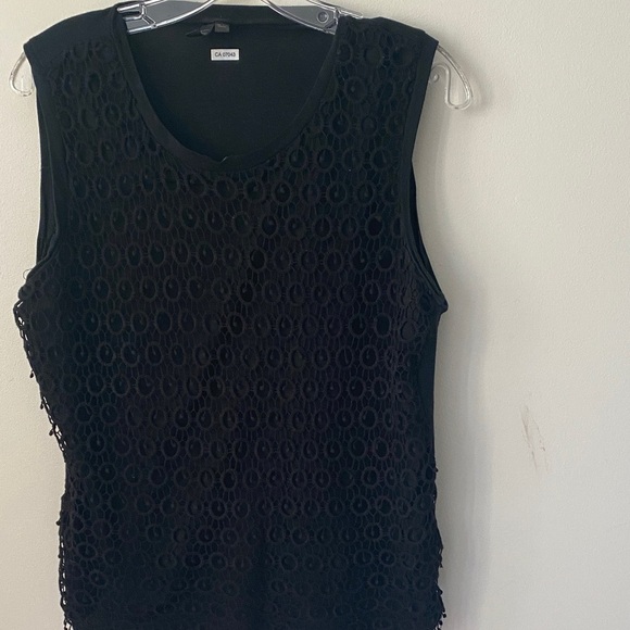 Lapis Black Lace Tank Top - Picture 1 of 4